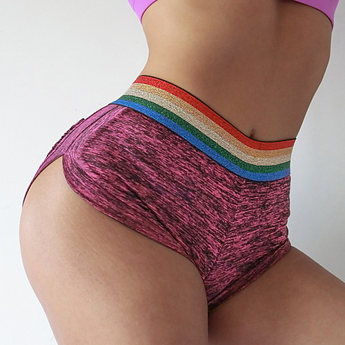 

Women's Basic Legging - Color Block, Print Mid Waist Purple Blue S M L
