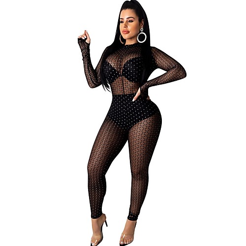 

Women's Black Jumpsuit Onesie, Solid Colored S M L