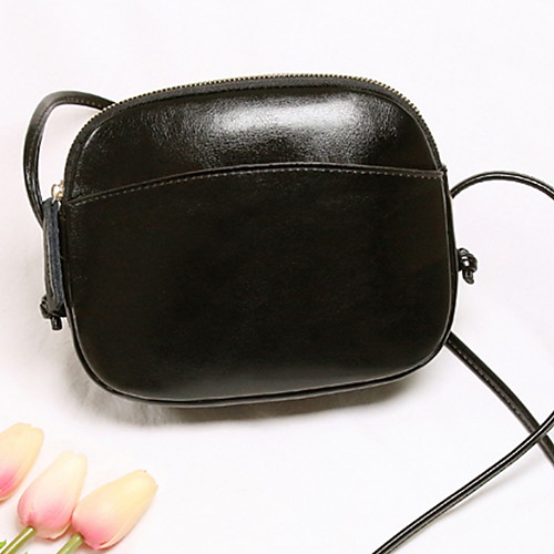 

Women's Zipper PU Crossbody Bag Solid Color Wine / Brown / Black