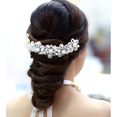 

Women's Hair Jewelry For Wedding Engagement Party Engagement Wedding Geometrical Crystal Alloy Red White 1 pc