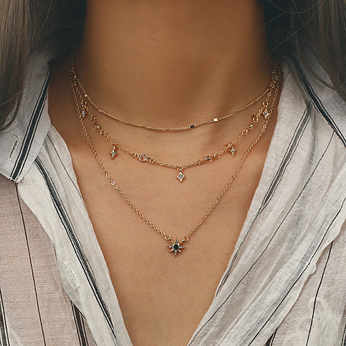 

Women's Necklace Friends European Romantic Casual / Sporty Sweet Chrome Gold 47 cm Necklace Jewelry For Street Festival