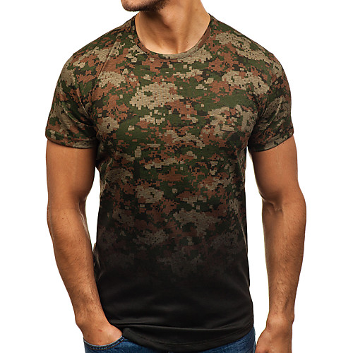 

Men's Daily Sports Basic / Elegant T-shirt - Camo / Camouflage Army Green