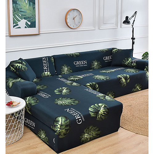 

Nordic Turtle Back Leaf Printed Elastic Sofa Cover Full Package Single Person Three Person Sofa Cover