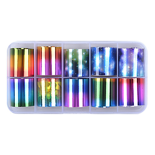 

10 pcs Foil Sticker Galaxy nail art Manicure Pedicure Multi-Design / Universal Fashion / Colorful Daily