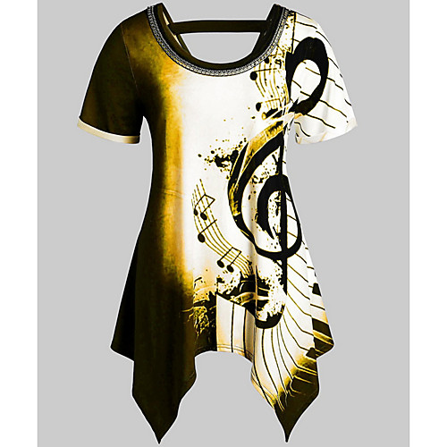 

Women's Daily T-shirt - Geometric Yellow