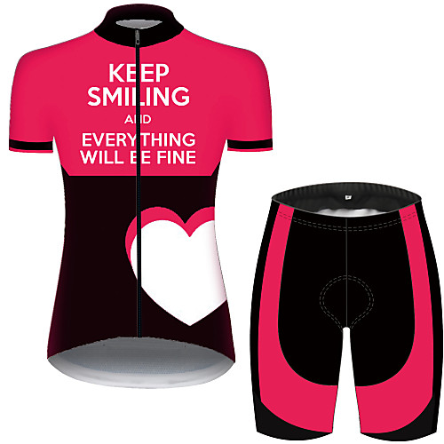 

21Grams Women's Short Sleeve Cycling Jersey with Shorts Black / Yellow Bike Clothing Suit Breathable 3D Pad Quick Dry Ultraviolet Resistant Sweat-wicking Sports Solid Color Mountain Bike MTB Road