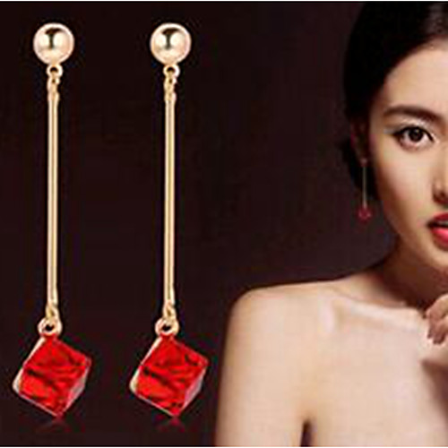 

Women's Drop Earrings Cute Imitation Diamond Earrings Jewelry Red For Date 1 Pair