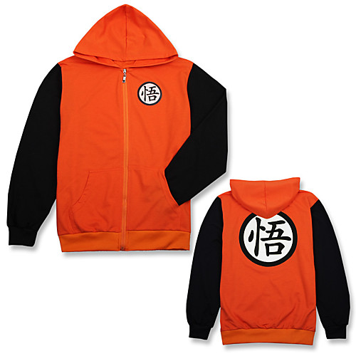 

Inspired by Dragon Ball Cosplay Costume Hoodie Pure Cotton Color Block Hoodie For Men's / Women's