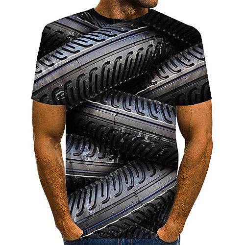 

Men's Daily Basic T-shirt - 3D Rainbow