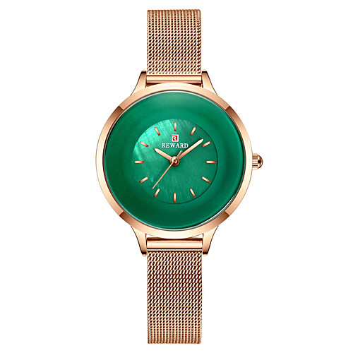 

Women's Steel Band Watches Elegant Fashion Stainless Steel Japanese Quartz Purple Gold Green Water Resistant / Waterproof 30 m 1 pc Analog One Year Battery Life