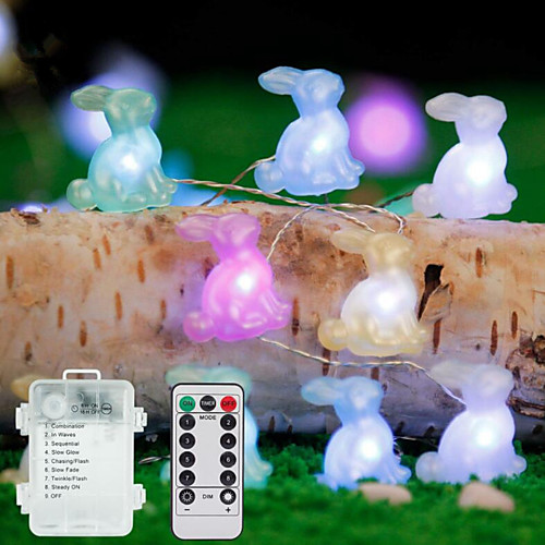 

3M 30Leds Easter Rabbit Shape String Light Bunny Lamp Battery Operated Lighting Home Party Decoration Easter Festival Supplies