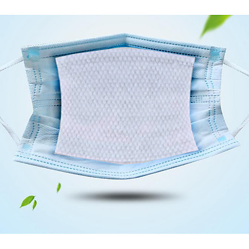 

1 Pack 100 Pcs Face Gasket Disposable Activated Carbon Filter Replacement Filter Mats Skin-friendly Breathable PM 2.5 Filter