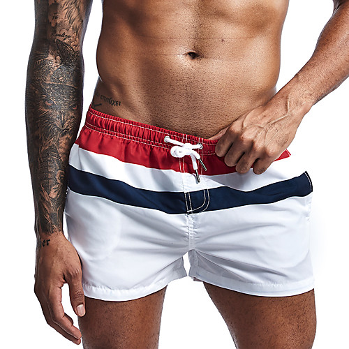 

Men's Sporty / Basic Chinos / Shorts Pants - Striped Blue & White / Red, Classic / Sporty / Print White US32 / UK32 / EU40 US34 / UK34 / EU42 US36 / UK36 / EU44