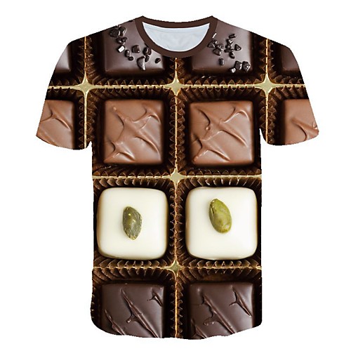 

Men's Daily T-shirt - 3D Print Brown