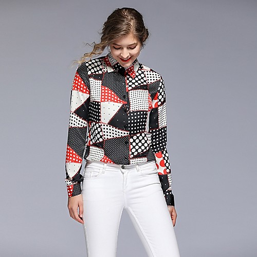 

Women's Daily Shirt - Geometric Black