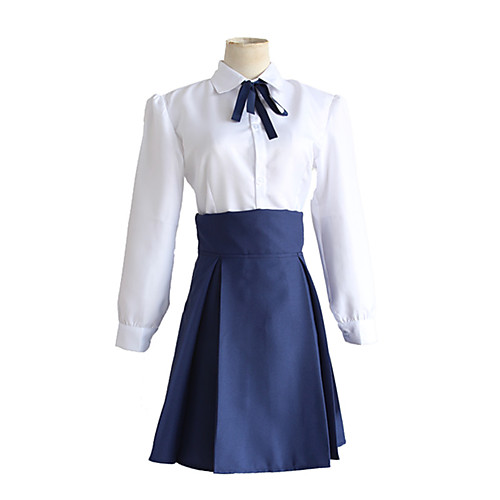 

Inspired by Fate / Stay Night Saber Anime Cosplay Costumes Japanese Cosplay Suits Shirt Skirt Bow For Women's / Bow Tie