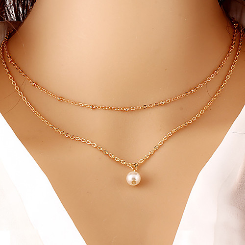 

Women's Pendant Necklace Necklace Friends European Romantic Casual / Sporty Sweet Chrome Gold Silver 45 cm Necklace Jewelry 1pc For Street Festival