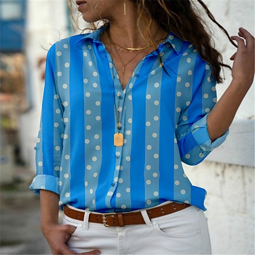 

Women's Daily Shirt - Polka Dot Yellow