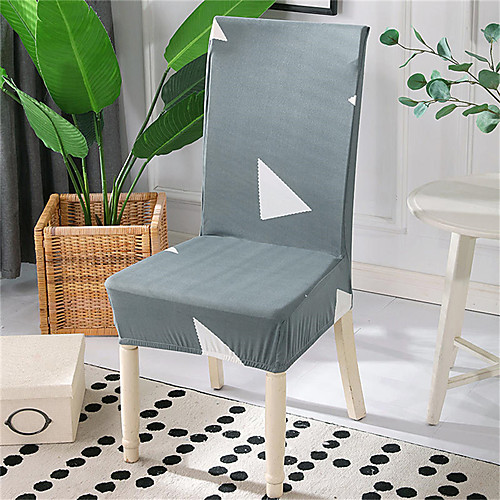 

Triangle Print Very Soft Chair Cover Stretch Removable Washable Dining Room Chair Protector Slipcovers Home Decor Dining Room Seat Cover