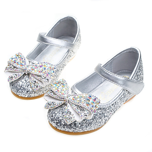 

Girls' Comfort / Flower Girl Shoes PU Sandals Little Kids(4-7ys) / Big Kids(7years ) Rhinestone / Sequin / Sparkling Glitter Gold / Silver / Blue Fall / Winter / Party & Evening