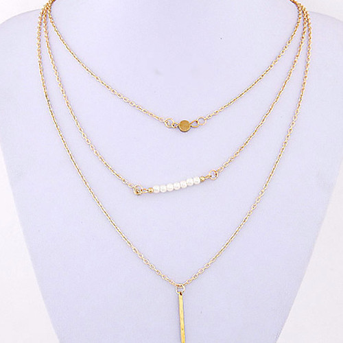 

Women's Pendant Necklace Necklace Friends European Romantic Casual / Sporty Sweet Chrome Gold Silver 55 cm Necklace Jewelry 1pc For Street Festival
