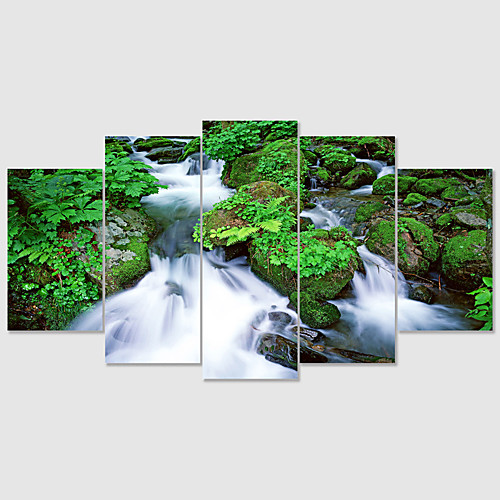 

Print Rolled Canvas Prints Modern Landscape set of 5 pcs without Frame Art Prints