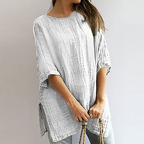 

Women's Daily T-shirt - Solid Colored Khaki
