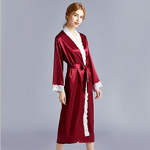 

Women's Deep V Chemises & Gowns / Suits Pajamas Color Block