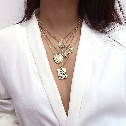

Women's Necklace Friends European Romantic Casual / Sporty Sweet Chrome Gold Silver 40 cm Necklace Jewelry 1pc For Street Festival