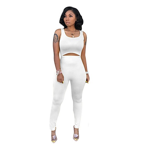 

Women's Yellow White Jumpsuit Onesie, Solid Colored S M L