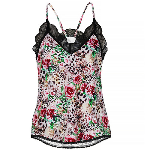 

Women's Daily T-shirt - Floral / Leopard Black