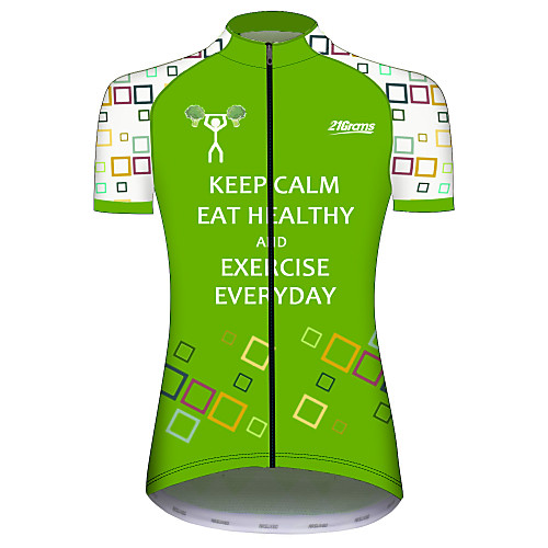 

21Grams Women's Short Sleeve Cycling Jersey 100% Polyester BluePink Novelty Bike Jersey Top Mountain Bike MTB Road Bike Cycling UV Resistant Breathable Quick Dry Sports Clothing Apparel / Stretchy