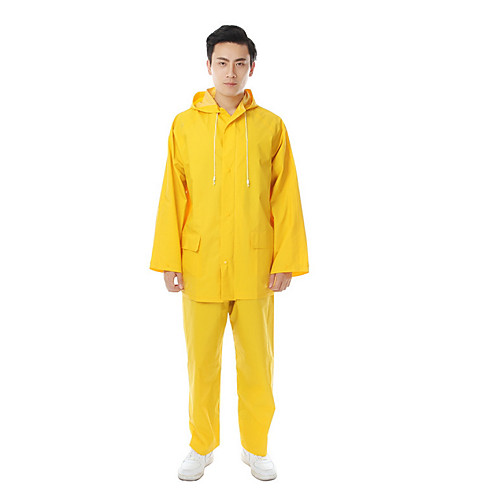 

Protective Clothing Anti Dust And Droplet Men's Hiking Raincoat Outdoor Waterproof Windproof Raincoat Yellow