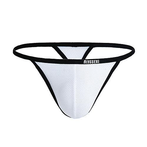 

Men's Basic G-string Underwear - EU / US Size Low Waist Light Blue Blushing Pink Green S M L