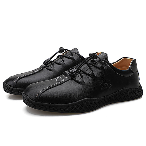 

Men's Faux Leather / Cowhide Spring / Fall & Winter Business / Casual Oxfords Walking Shoes Waterproof Black / Brown