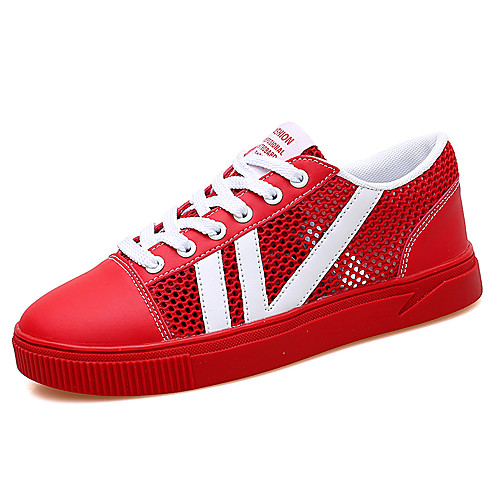 

Men's / Unisex Mesh Fall / Spring & Summer Casual / Preppy Sneakers Walking Shoes Breathable Red / White / Black