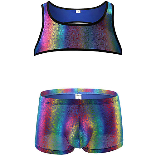 

Men's Print Suits Nightwear Rainbow Rainbow S M L