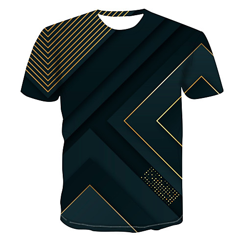 

Men's Club Weekend Street chic / Punk & Gothic T-shirt - 3D / Abstract / Graphic Print Army Green
