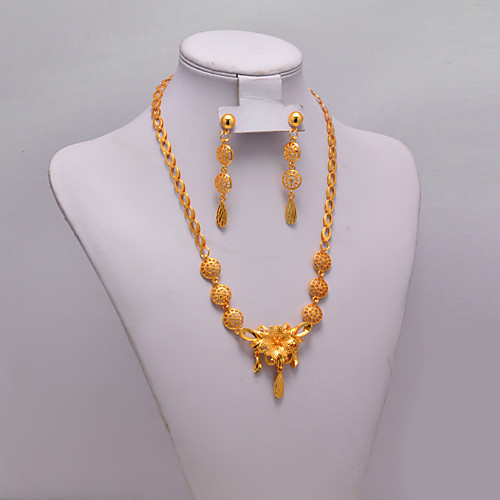 

Women's Jewelry Set Classic Tassel Trendy Ethnic Fashion Gold Plated Earrings Jewelry Gold For Christmas Wedding Gift Street Festival 1 set