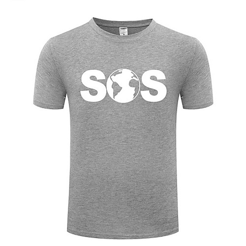 

Men's Daily T-shirt - Letter Yellow