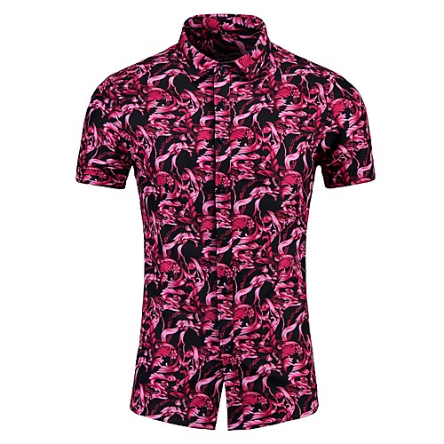 

Men's Daily Weekend Basic / Elegant Shirt - Floral Black