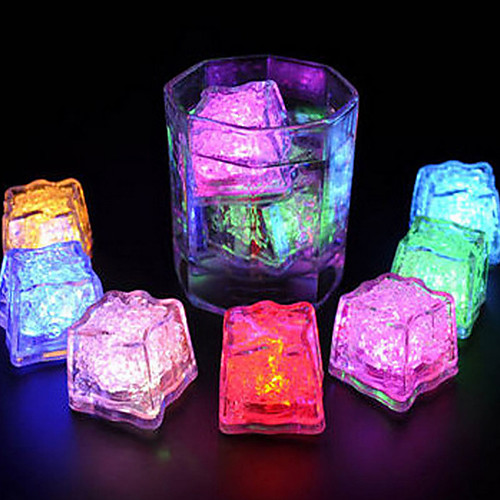 

12pcs Color Changing Glow Led Ice Cube Led Submersible Light Flash Light for Party Bar Wedding