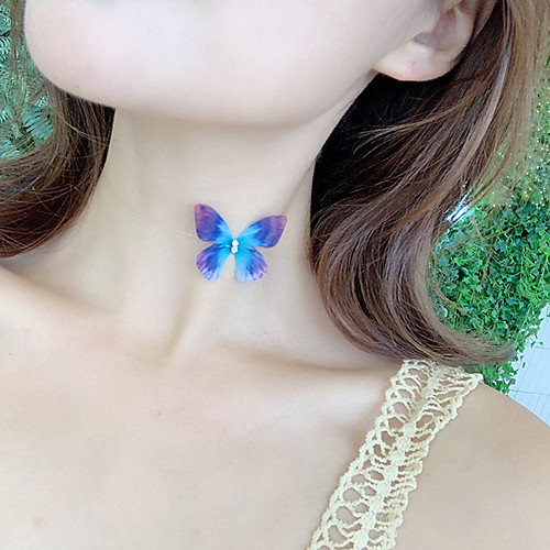 

Women's Choker Necklace Necklace Friends European Romantic Casual / Sporty Sweet Chrome Blue 32 cm Necklace Jewelry 1pc For Street Festival