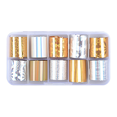 

10 pcs Foil Sticker Galaxy nail art Manicure Pedicure Multi-Design / Universal Unique Design / Fashion Daily