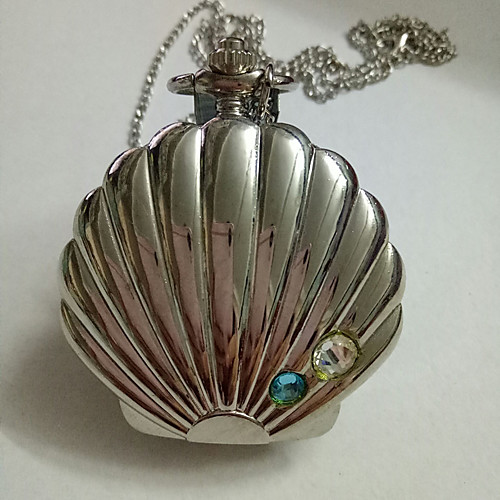 

Unisex Pocket Watch Quartz Titanium Alloy Silver Creative Large Dial Analog - Digital Fashion - Silver
