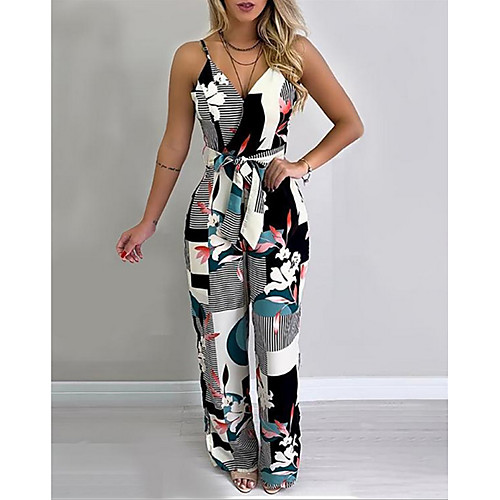 

Women's Basic Black Jumpsuit Onesie, Geometric S M L