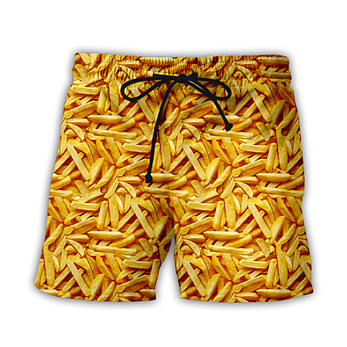 

Men's Swim Shorts Swim Trunks Bottoms Breathable Quick Dry Swimming Beach Water Sports 3D Print Summer / Micro-elastic