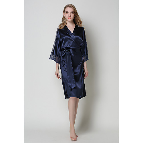 

Women's Cut Out Suits Nightwear Jacquard / Solid Colored Blushing Pink Navy Blue Beige One-Size