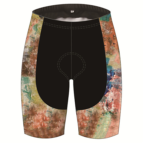 

21Grams Men's Cycling Shorts Bike Shorts Padded Shorts / Chamois Pants Breathable 3D Pad Quick Dry Sports Tie Dye Patchwork Black / Yellow Mountain Bike MTB Road Bike Cycling Clothing Apparel Bike