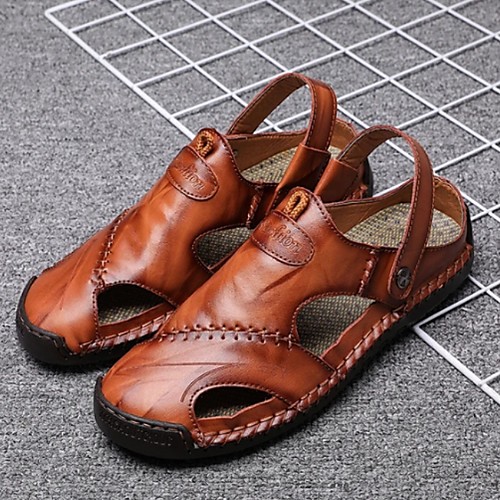 

Men's Leather Spring & Summer Casual Sandals Breathable Brown